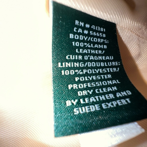 Lauren Ralph Lauren Lambskin Leather Jacket Size 12 - Picture 7 of 15